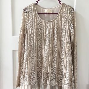 A’reve tan lace dress